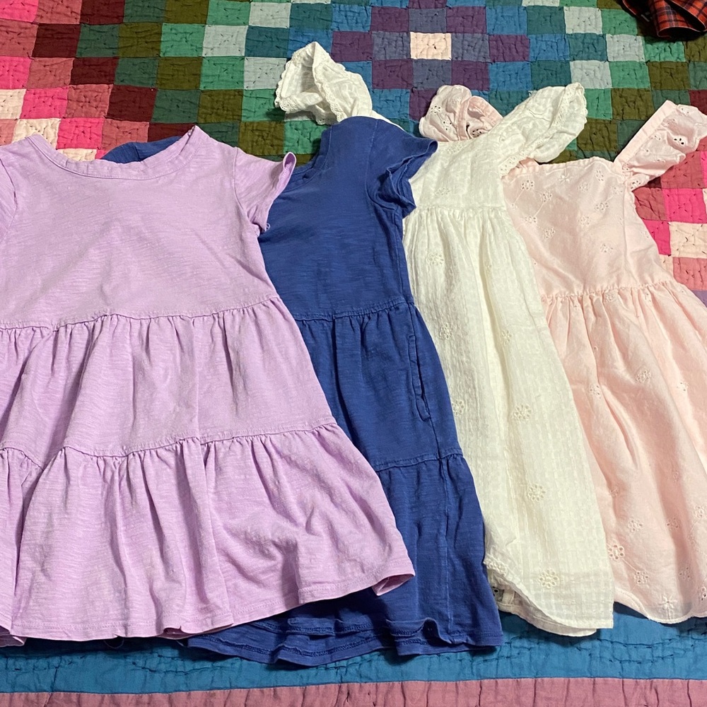 Cat & Jack Kids Dress Set - Lavender, Blue, White, Blush